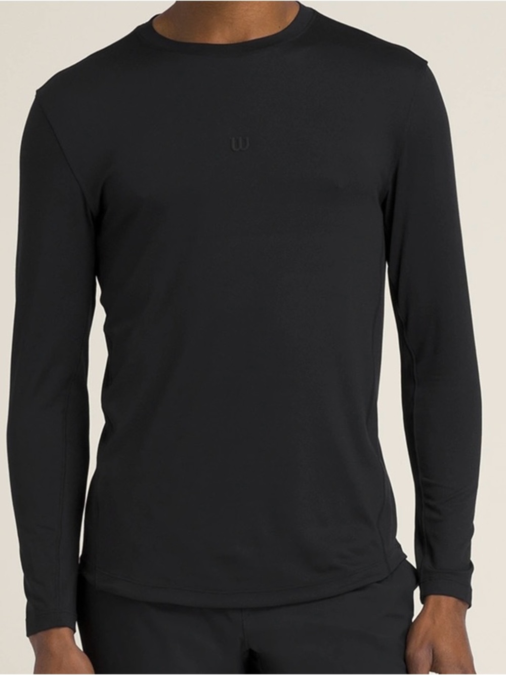 NIB Wilson Men's Everyday Performance Long Sleeve Tee in Black Size M